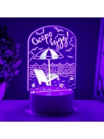 Светильник 3D ночник RISALUX «Море», LED белый 10×9.5×14 см