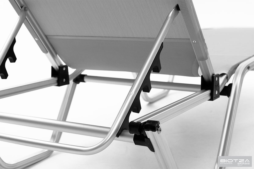 Шезлонг Biotza Dias алюминиевый, серый