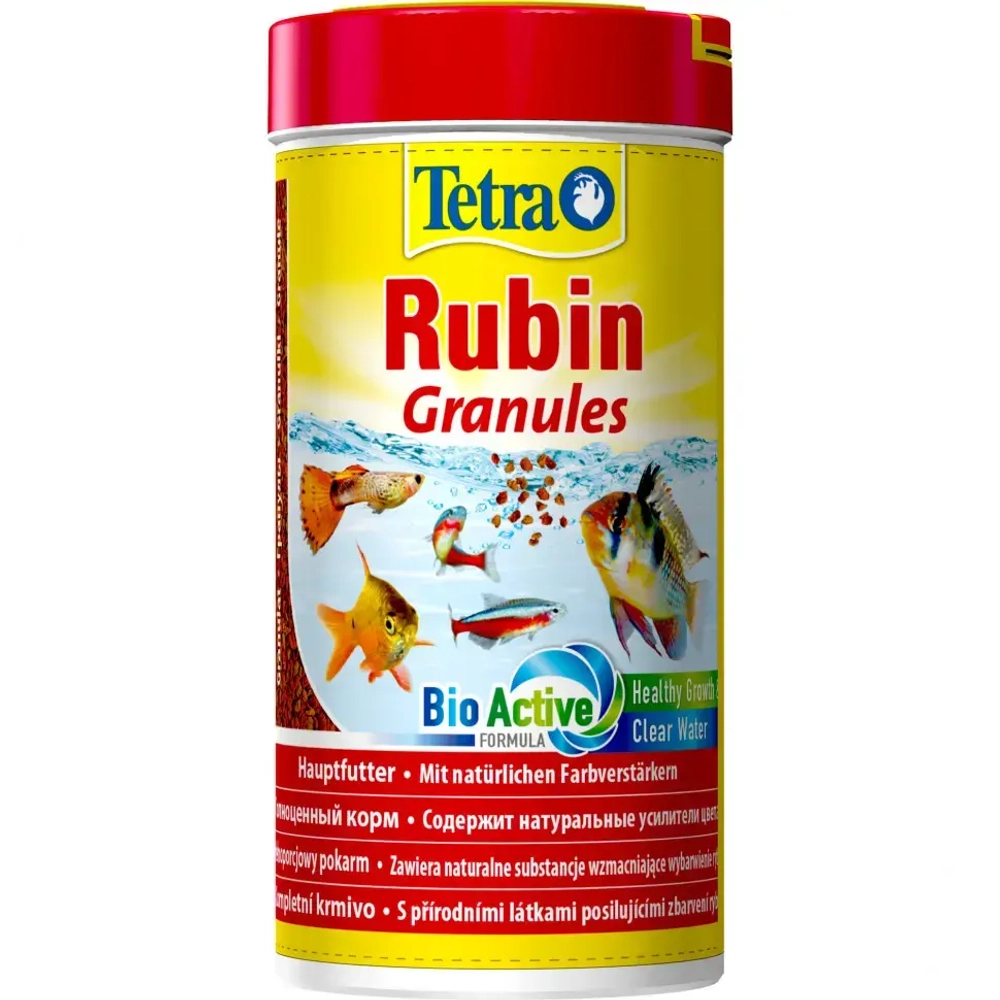 Tetrarubin granules корм в гранулах для улучшения окраса всех видов рыб 250 мл