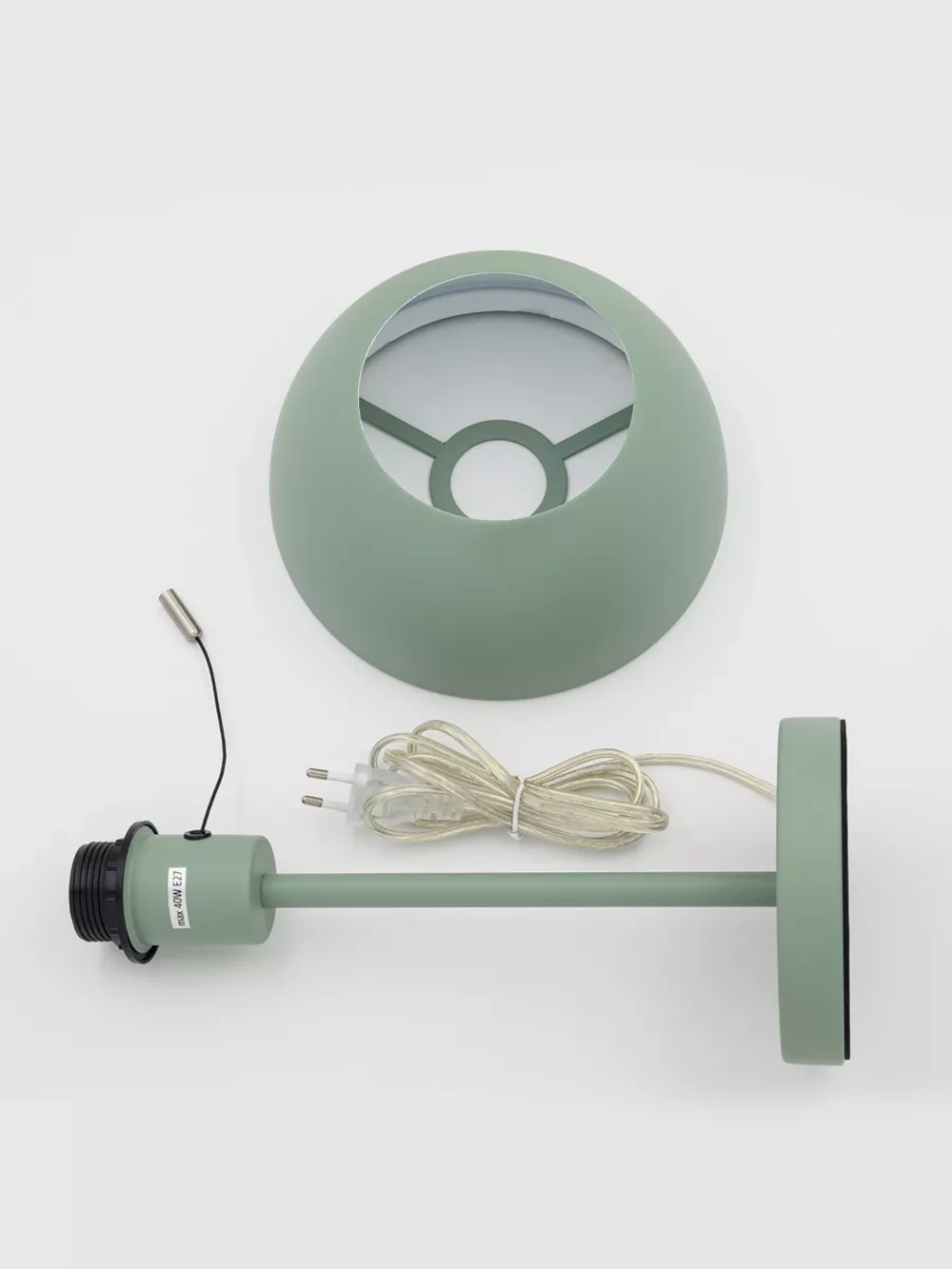 Торшер настольный с абажуром из металла