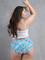 Трусы Spikes с высокой линией талии (Размер: L) (Цвет: голубой)