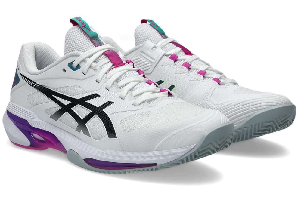 Мужские кроссовки теннисные Asics Solution Speed FF 4 Clay - white/digital sakura