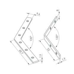 Соединитель профиля LINE-6070-135 Set (Arlight, Металл) 056821