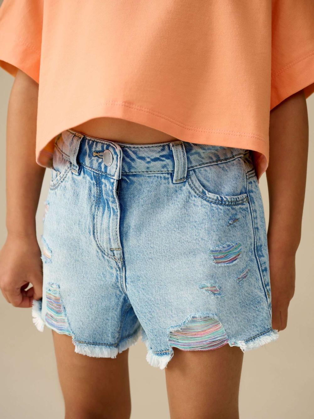 Шорты джинсовые для девочки Next AJ0-452, Голубой