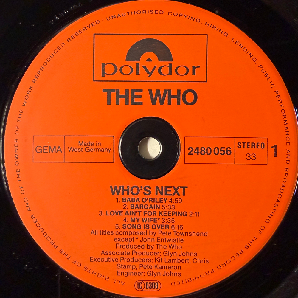 The Who - Who's Next (Германия 1980г.)