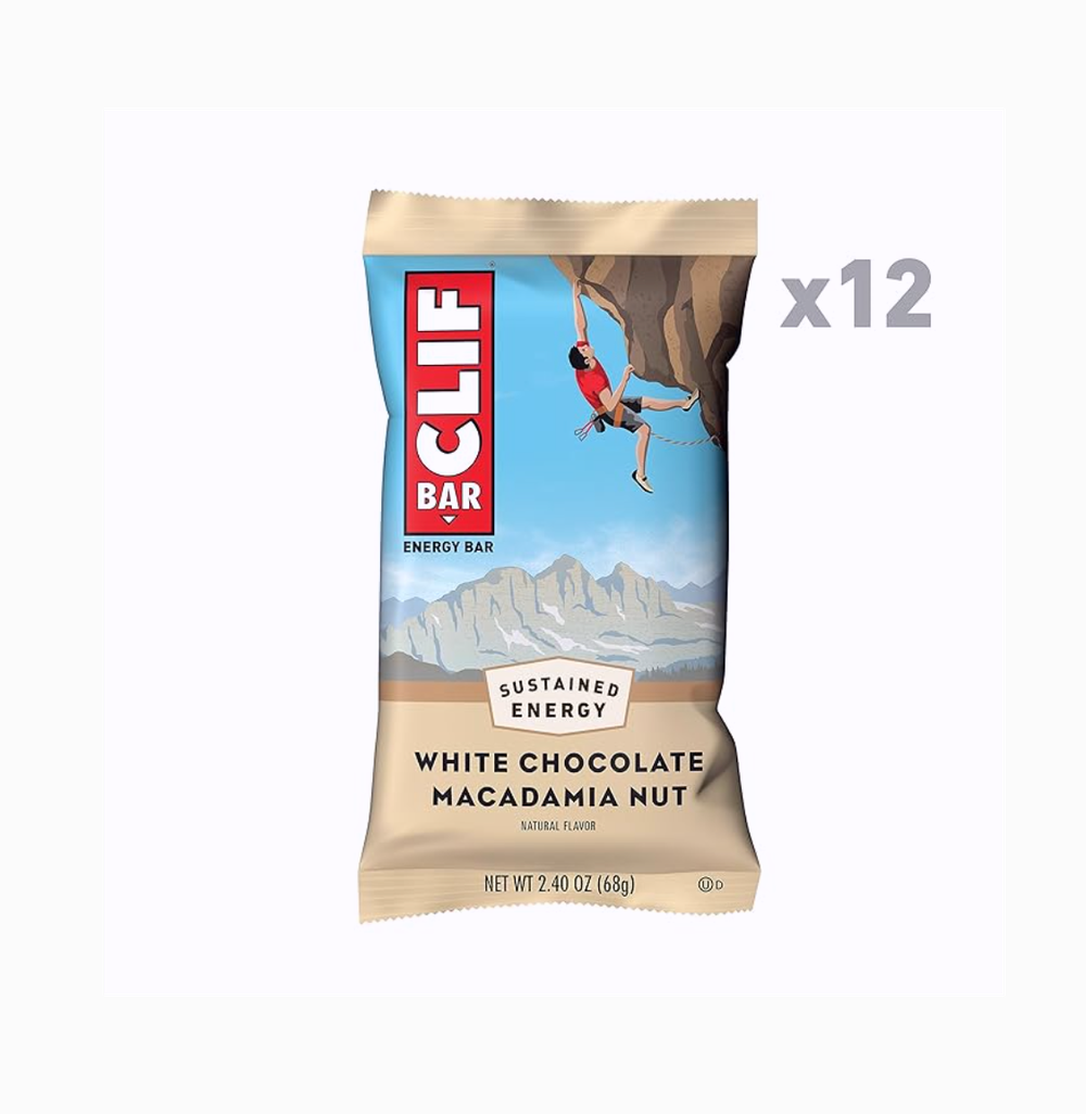 Clif Bar - Протеиновые батончики с белым шоколадом и орехом макадамии - Сделано из органического овса - 9 г белка - Не содержит ГМО - На растительной основе - Энергетические батончики