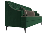 Диван кухонный прямой Марк, Зеленый\Коричневый, Велюр, 111897