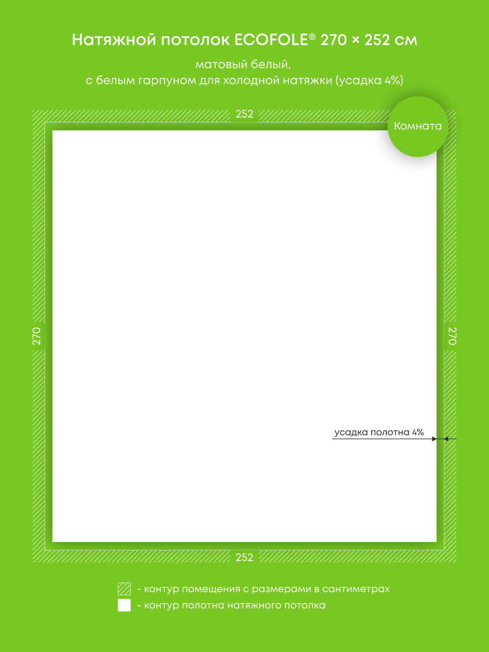 Натяжные потолки 6.8 м2, 7.1 м2, 18.3 м2