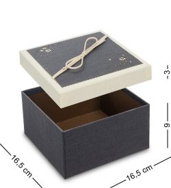 WF-81-A Набор коробок из 3шт «Квадрат» цв.графитовый