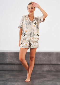 RELAX MODE / Пижама женская с шортами домашняя одежда большие размеры - 13192
