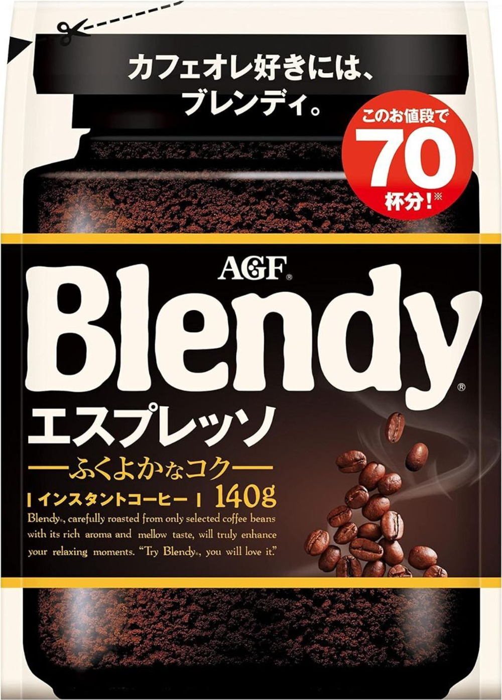 Кофе растворимый AGF Blendy эспрессо, в мягкой упаковке, 140 г