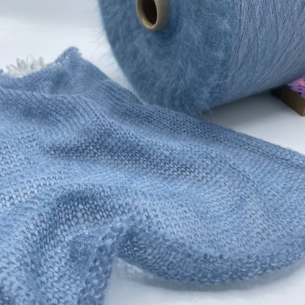 Пряжа для вязания кид мохер на бобине