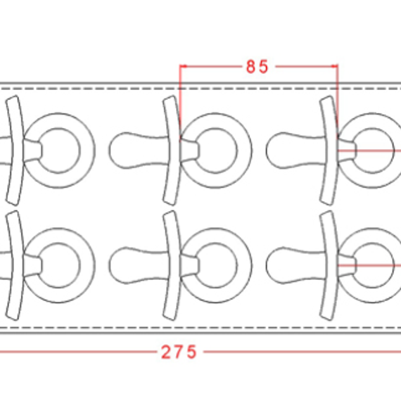 524 | Форма для шоколадных конфет &quot;Пустышка&quot; (275*135 мм)