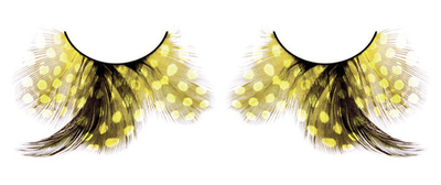 Жёлтые ресницы-перья (Цвет: черный с желтым)