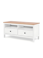 IKEA ТВ-тумба HEMNES, белая/св-коричневая, 124*57*46, КЫМОР (ИКЕА ХЕМНЭС)