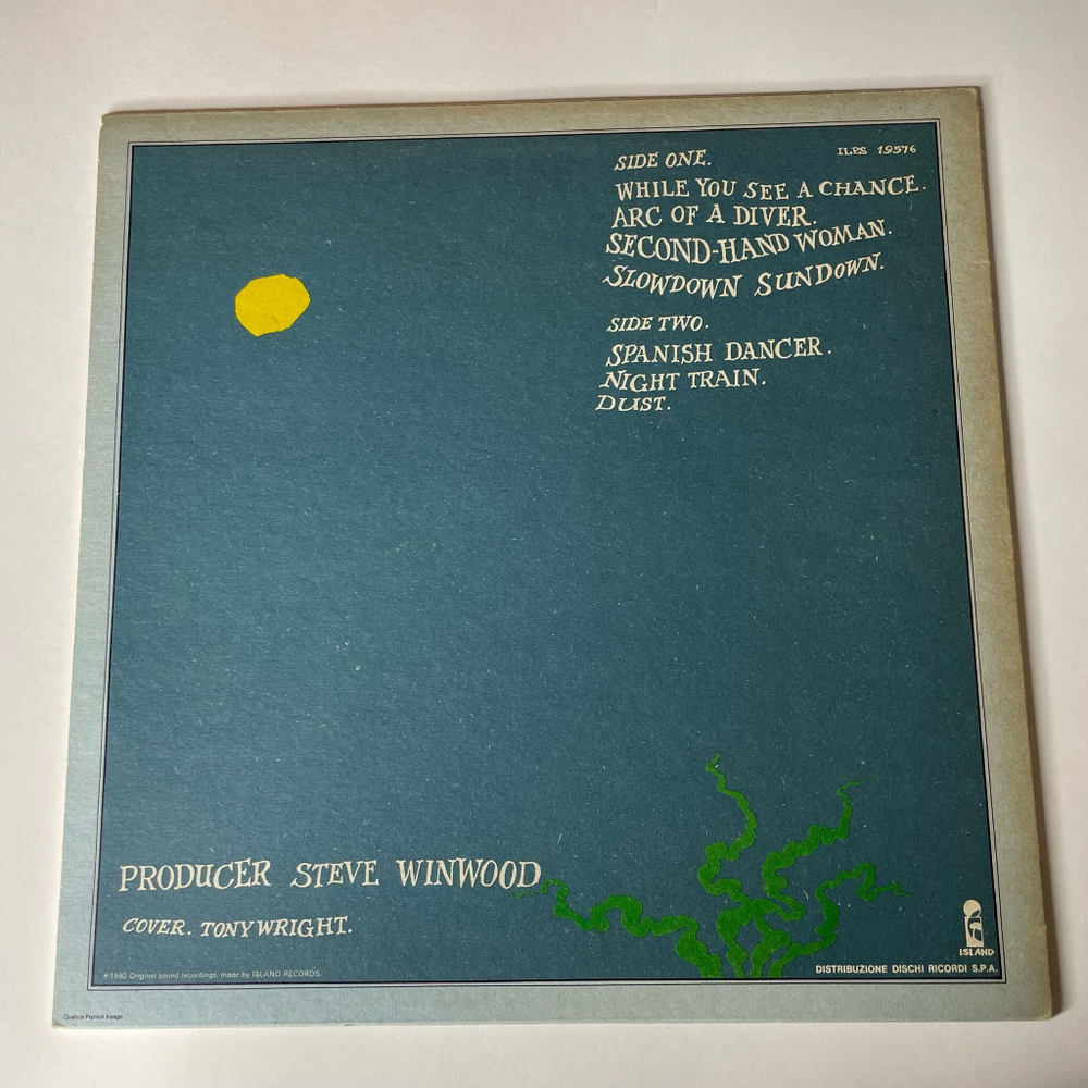 Винтажная виниловая пластинка LP Steve Winwood Arc Of A Diver (Италия 1980) Spanish Dancer