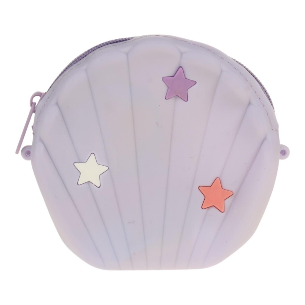 Кошелек "Ракушка" с прицепом, 13*12*4 см, силикон, разноцветный принт микс