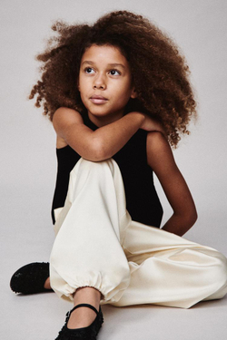 ZARA БРЮКИ С ЦВЕТКОМ, ЭКРЮ