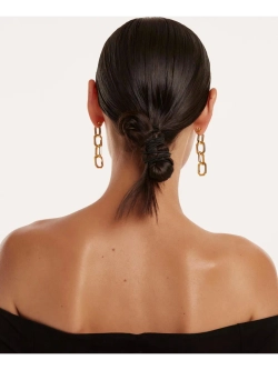 Серьги Signature Chain Латунь покрытая золотом 750 пробы