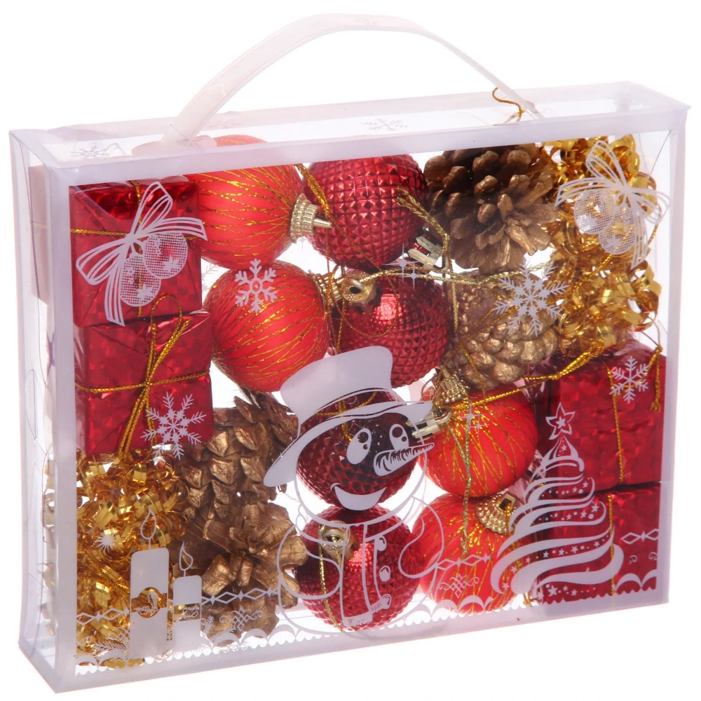 Набор украшений «Карнавал» 4 см, Красный, золото