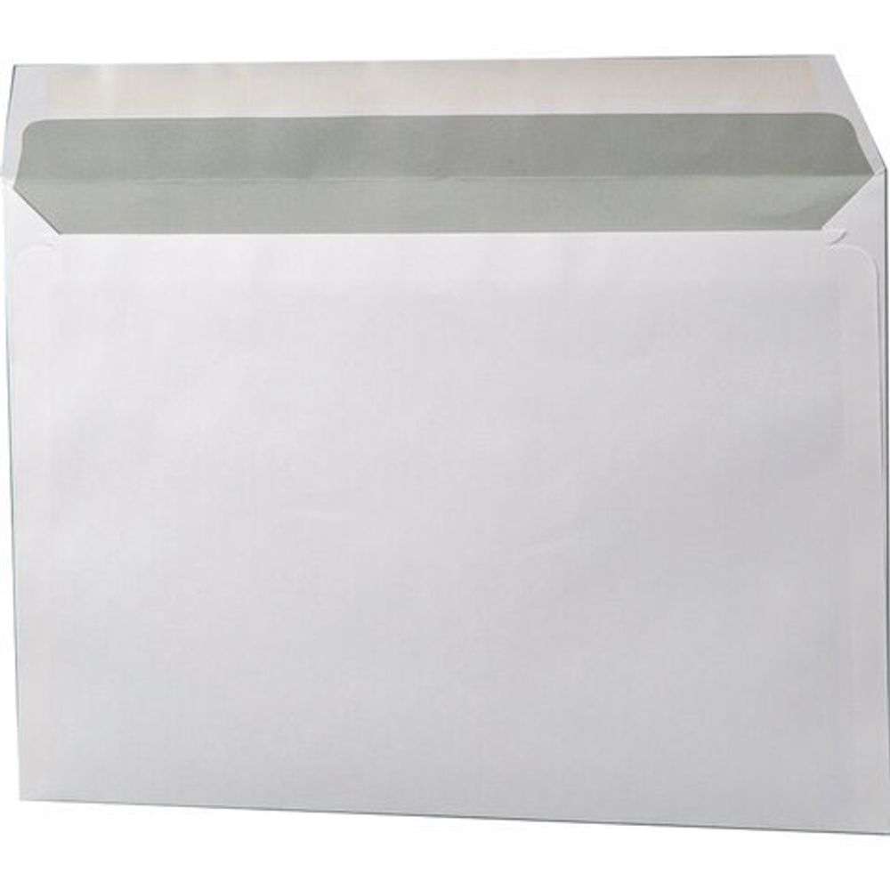 Конверты С4 (229х324 мм), клей, 90 г/м2, КОМПЛЕКТ 250 шт., внутренняя запечатка, 71205, 53855