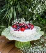 Тортница на ножке Maria Flor салатовая (37 см)