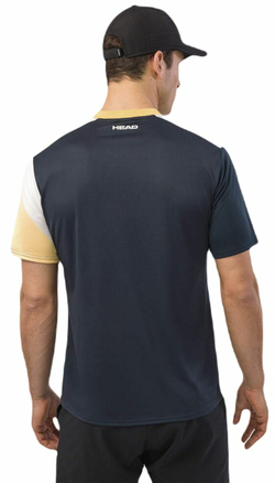 Мужская теннисная футболка Head Topspin T-Shirt - navy/print vision