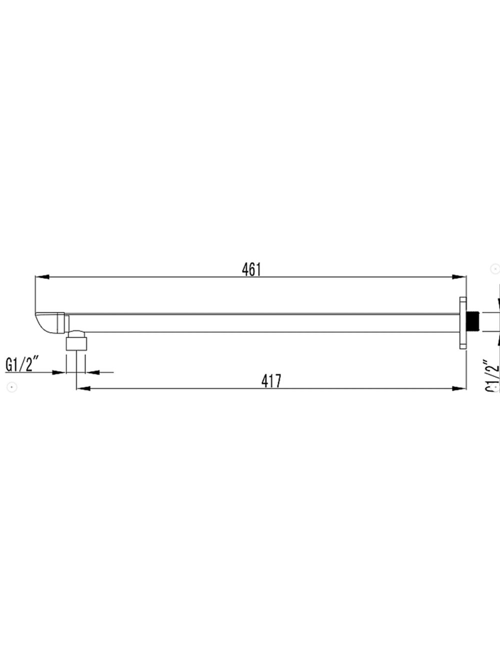 Держатель для лейки верхнего душа 417 хром/белый (LM4987CW)