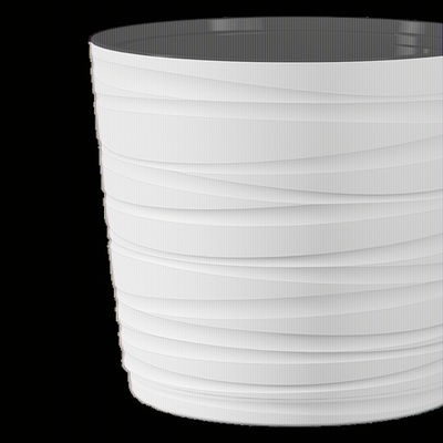 Кашпо для цветов пластиковое 15л d-30см «Модерн Медиум» Пудровый