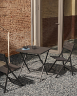 Складной садовый стул Torreta из алюминия с черной отделкой