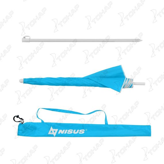 Зонт пляжный NISUS d 1,8м прямой (19/22/170Т) N-180