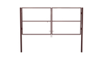 Ворота 4,0х1,8 м распашные садовые со столбами, открывание наружу (только каркас).