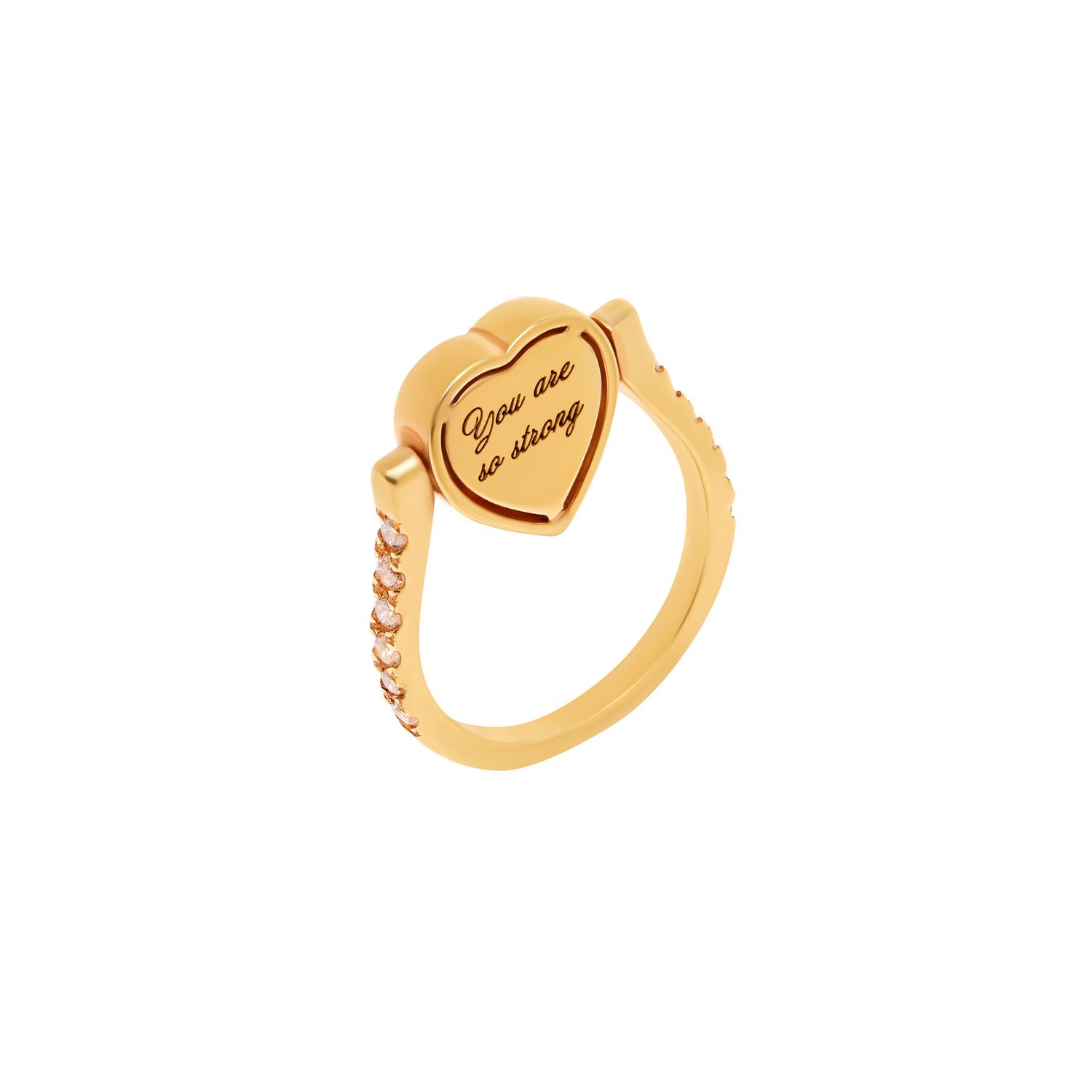 Кольцо Eddy Heart Ring Citrine - You Are So Strong