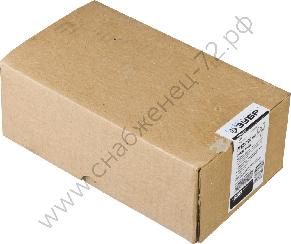 ЗУБР ГОСТ 7798-70 кл. пр. 5.8, M12 x 120 мм, болт оцинкованный, 5 кг (303080-12-120)