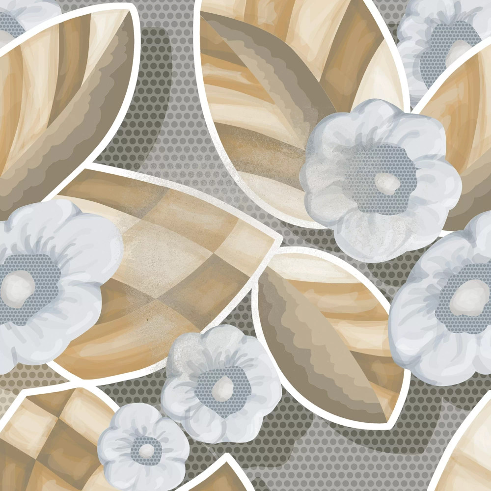 ДЕКОР FLORE GRIS 20X20 ОТ VIVES