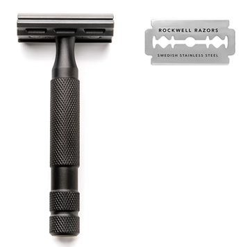 Т-образная бритва Rockwell 6S из нержавеющей стали черная (RR-6S-PVD-BLK)