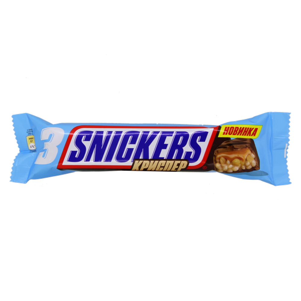 Батончик шоколадный Snickers Криспер Trio 60г