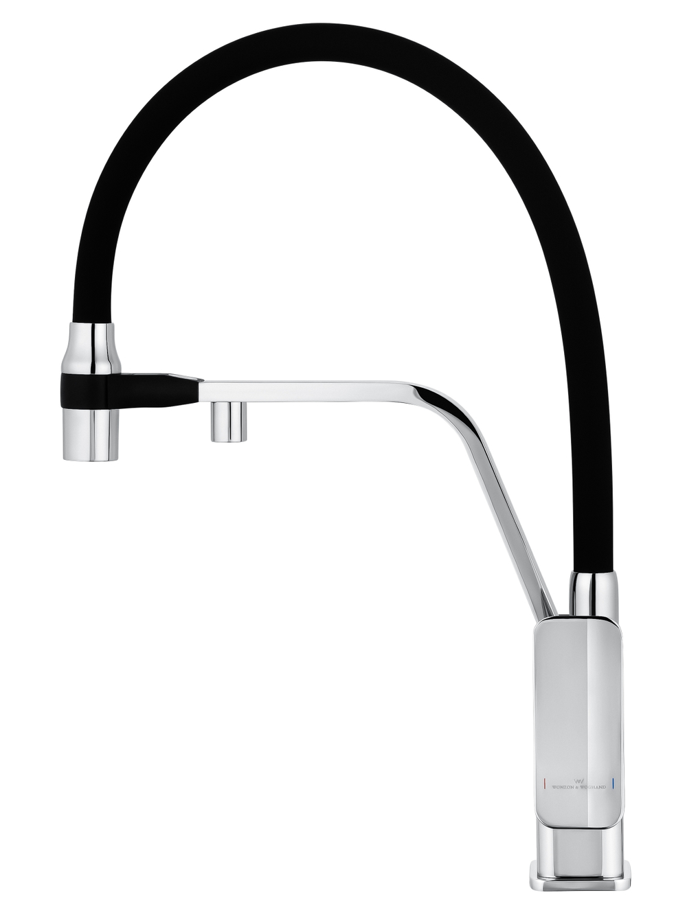 Смеситель для кухни с гибким изливом и подключением фильтра WONZON & WOGHAND, Хром (WW-88458013-CR)