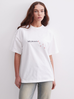 Футболка Join me, молочная