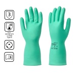 Перчатки КЩС латексные многоразовые зеленые, 1 пара, р-р XL HQ Profiline
