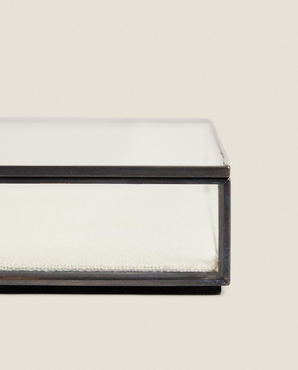 Zara Home Шкатулка из стекла, цвет чёрный, 32 см