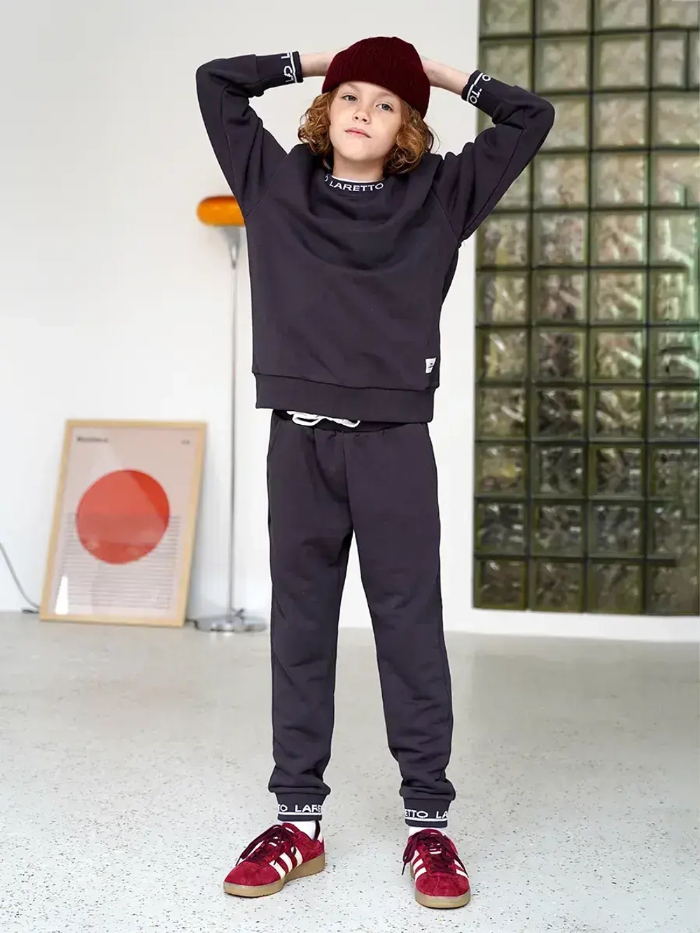 Костюм для мальчика серый, свитшот и брюки