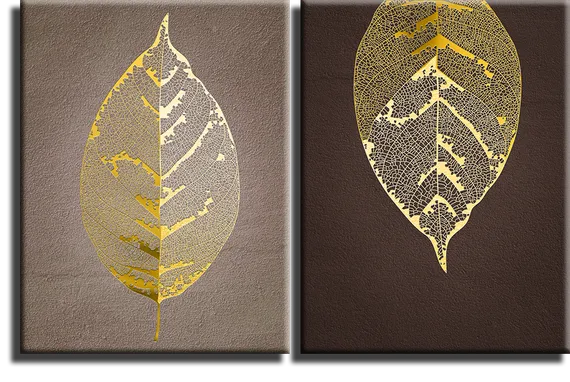 Модульная картина "Золотые листья"