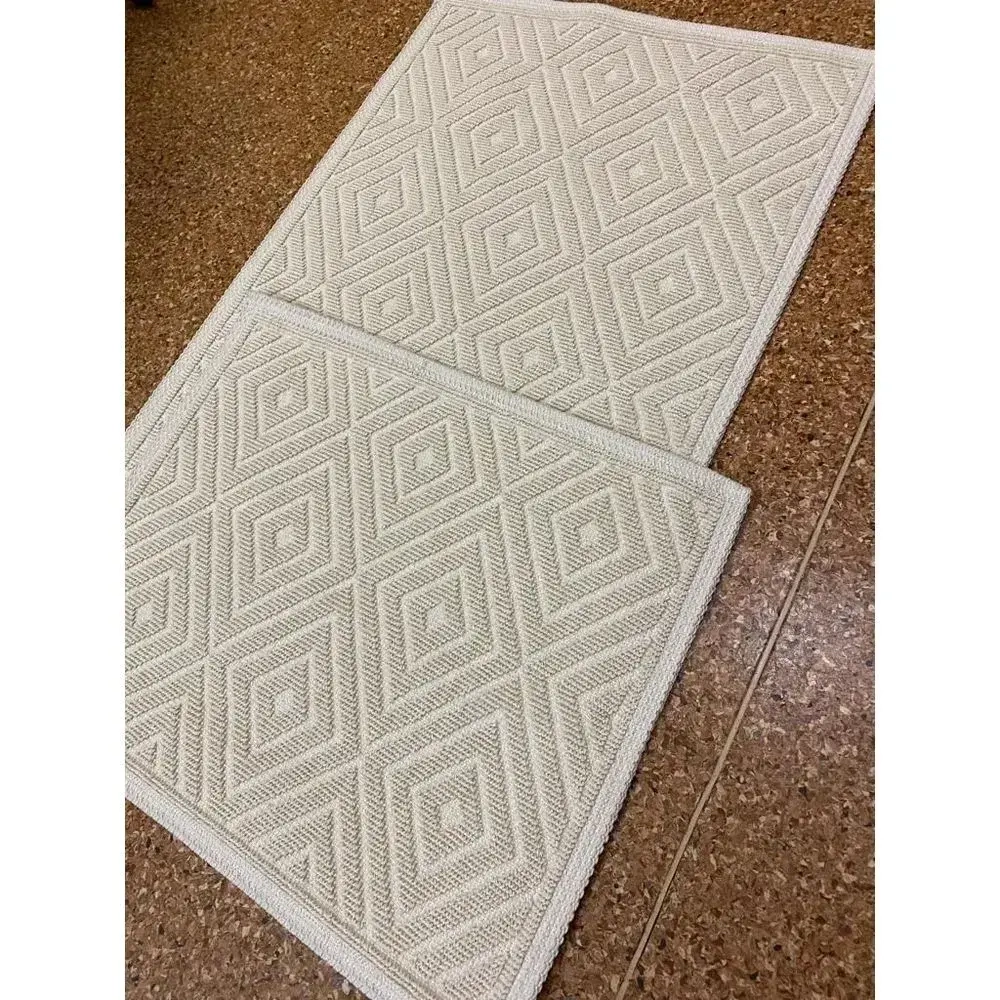 Комплект из 2 ковриков Pamuklu (хлопок), 60(60х50), кремовый, Турция MV72962