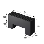 Конвектор напольный Royal Thermo STEP-180/180/700-3-N-BL-LG-BL