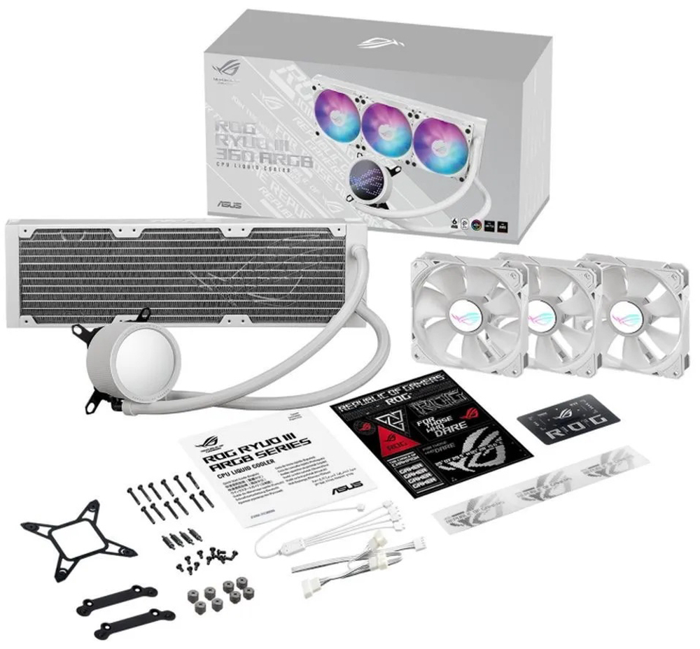Система охлаждения жидкостная ASUS ROG RYUO III 360 ARGB WHITE EDITION