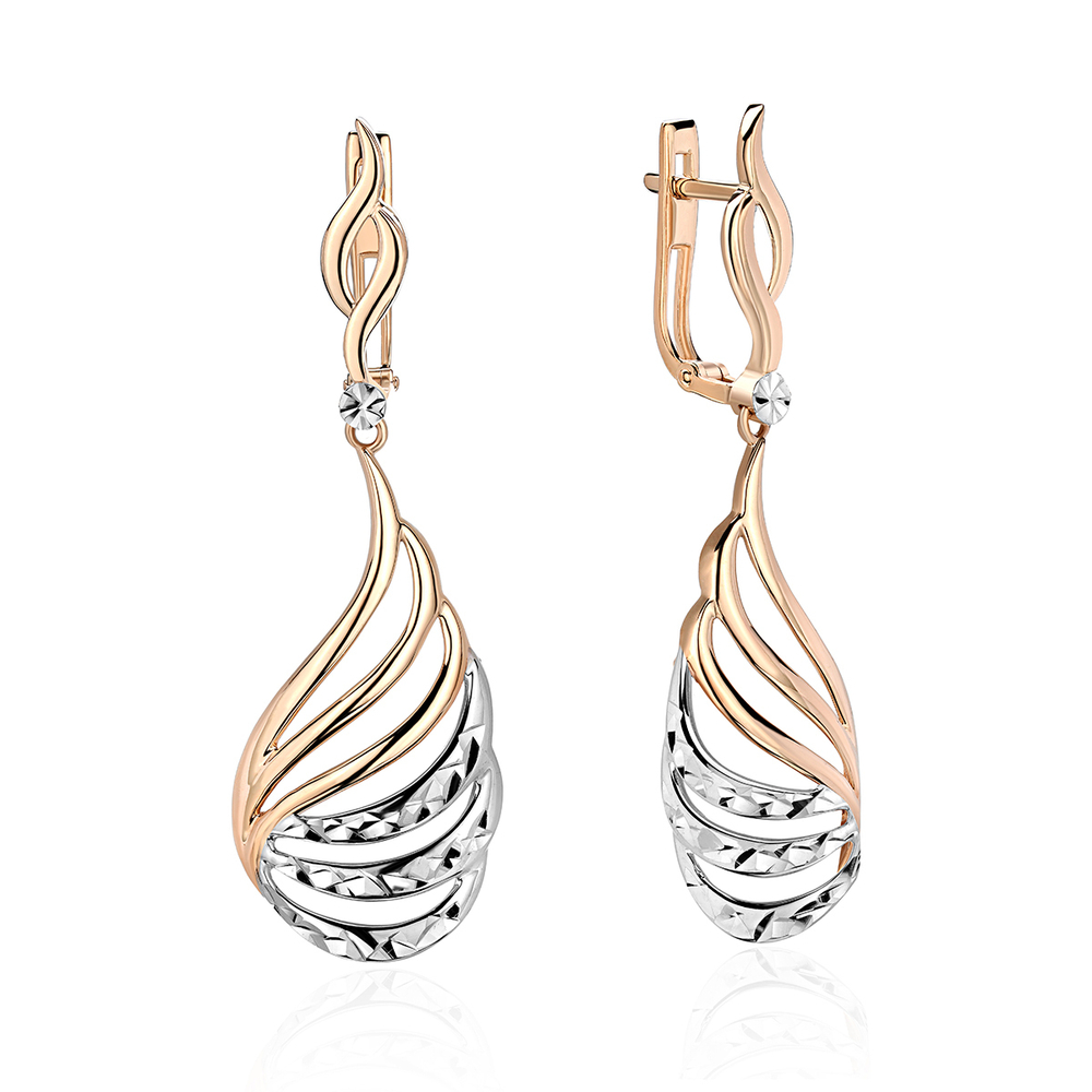 Серьги из красного золота 585 пробы JA-S-7113665Р