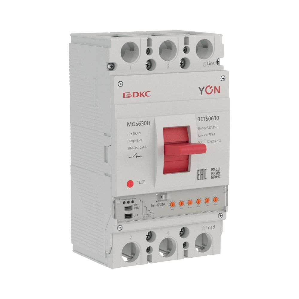 Авт. выкл. YON MGS630H 3P 252-630A 75kA с электронным расцепителем ETS