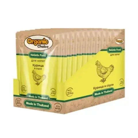 Organic Choice Grain Free пауч для котят курица в соусе 70 гр