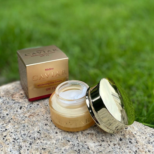 Дневной омолаживающий крем с экстрактом черной икры и коллагеном Caviar Whitening Day Cream Mistine